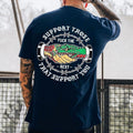 SUPPORT THOSE THAT SUPPORT YOU Snake Graphic Back Side Print T-shirt -  Sweatshirt
