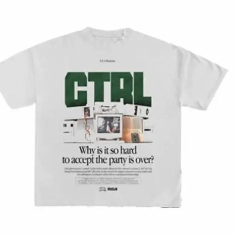 SZA-Ctrl Print Short Sleeve Graphic, Unisex T-Shirt Top Womenswear Hoodie, Sweatshirt | GrindPrints.com