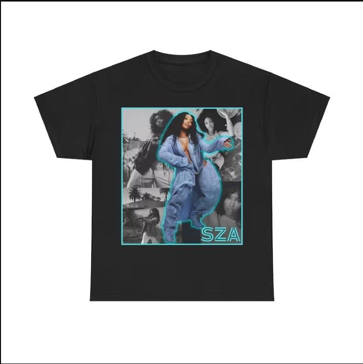 SZA Fitted T Shirt Unisex Heavy Cotton Tee blackshirt Hoodie, Sweatshirt | GrindPrints.com