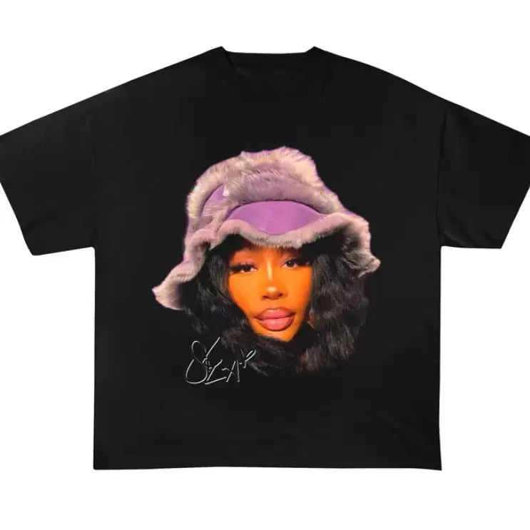 SZA Purple Tee SZA Tour Graphic Vintage Classic Cotton Hoodie, Sweatshirt | GrindPrints.com