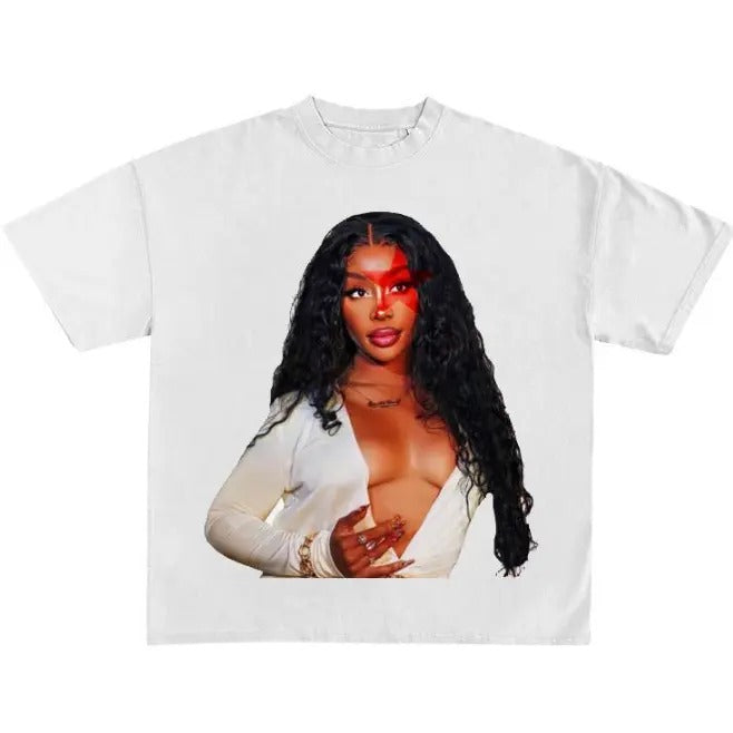 SZA Red Star Tee, Gift Shirt Classic Cotton Hoodie, Sweatshirt | GrindPrints.com