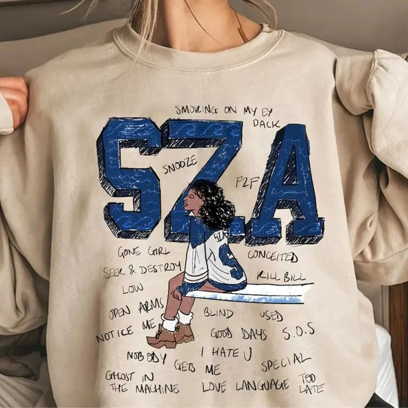 SZA Vintage Good Days Gone Girl Sweater, SZA fan Shirt, Unisex Tee Hoodie, Sweatshirt | GrindPrints.com