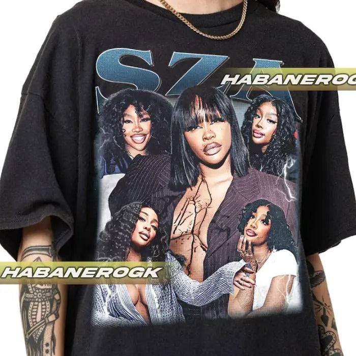 SZA Vintage T-Shirt, Gift For Women and Man Unisex T-Shirt Hoodie, Sweatshirt | GrindPrints.com