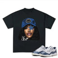 SZASOS 11S Diffused Blue Shirt Shirt Match Sneaker Streetwear Y2k Shirt Cotton Menswear Top T-Shirts, Hoodie, Sweatshirt