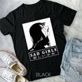 Sad Girl Anime Shirt, Nu Goth, Senpai, Ahegao Short-Sleeve Unisex T-Shirt S-4XL Hoodie, Sweatshirt | GrindPrints.com