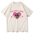 Sad Hamster Meme Im Just A Girl T Shirts Men,Women Clothing Harajuku Aesthetic Tshirt Vintage Unisex Streetwear Cotton...