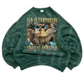 Sad Is Temporary Swag Is Forever Vintage 90s Style Sweatshirt, Retro Capybara Sweater, Capybara Lover Funny Sweater, Y2k...