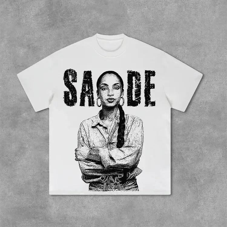Sade Adu Graphics Print Cotton T-Shirt, S to 4XL, Menswear Hoodie, Sweatshirt | GrindPrints.com
