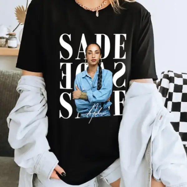 Sade T Shirt, Sade Adu Graphic Tee, Sade Adu Tee, Sade Iconic Shirt Hoodie, Sweatshirt | GrindPrints.com