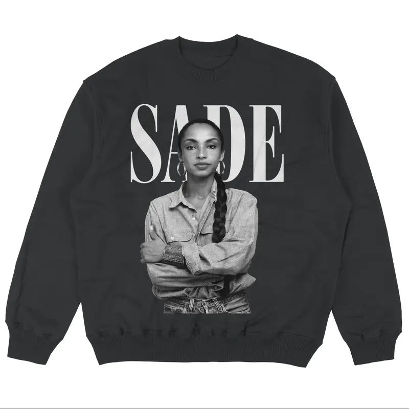 Sade World Tour Shirt for Men - Vintage 90s Pop Music Fan Sweatshirt - Womenswear, Pullover Hoodie Tops | GrindPrints.com