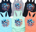 Sailfish American Flag Tank Top Cotton Womenswear T-Shirts, Hoodie, Sweatshirt | GrindPrints.com