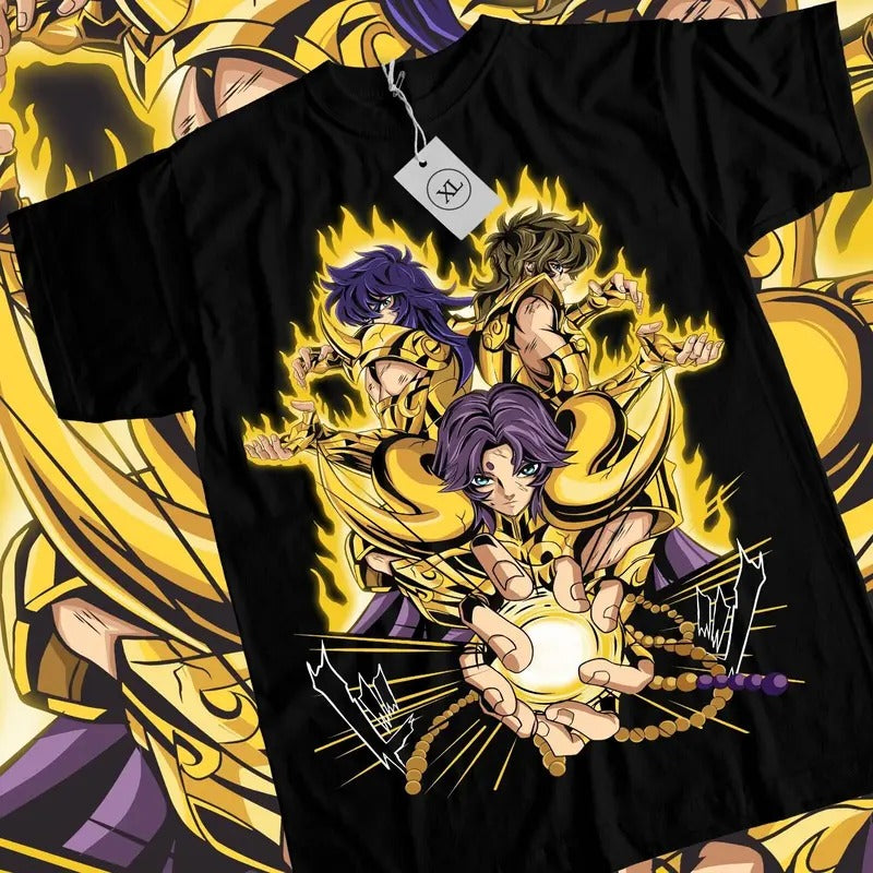 Saint Seiya T-Shirt S-4XL knights Of the Zodiac Hyoga Ikki Anime Shun Shirt Tshirt S-4XL Hoodie, Sweatshirt | GrindPrints.com