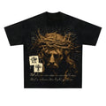 Saint Vintage Y2K Graphic Tee, Jesus Saves Y2K Tee - Retro Faith Aesthetic, Crew Neck, Casual T-Shirt for Men & Women,...