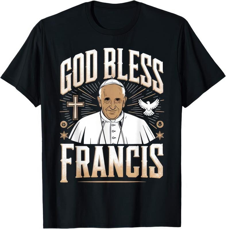 [Sale Off 40%] God Bless Pope Francis T Shirt Retro POPE FRANCIS Graphic Tee Unisex Hoodie, Sweatshirt | GrindPrints.com