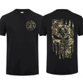 [Sale Up To 60%] 2025 Top Sig Sauer American Skull Flag With Camo T-shirt Unisex Short Sleeve Casual 100% Cotton Top...