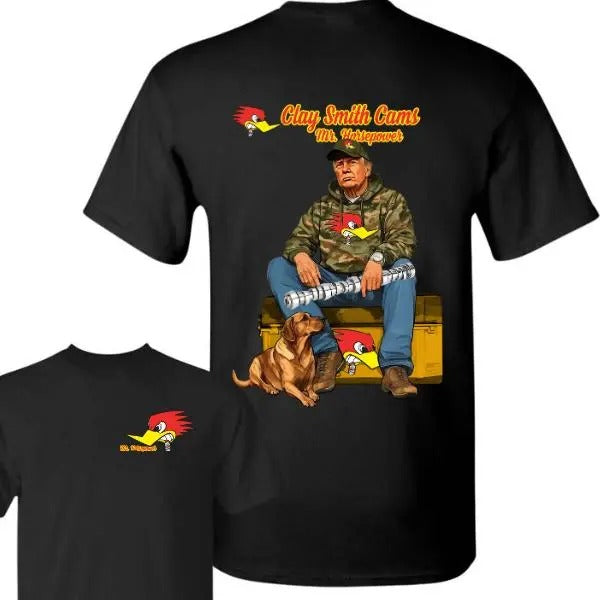 [Sale Up To 60%] Clay Smith Cams Mr. Horsepower Trump Camo Unisex Cotton T-Shirt, Clay Smith Cams Trump Tee, Trump Shirt,...