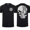 [Sale Up To 60%] Sig Sauer Skull Gun America Flag 2 Sided T-shirt Unisex Short Sleeve Casual 100% Cotton Top Menswear...