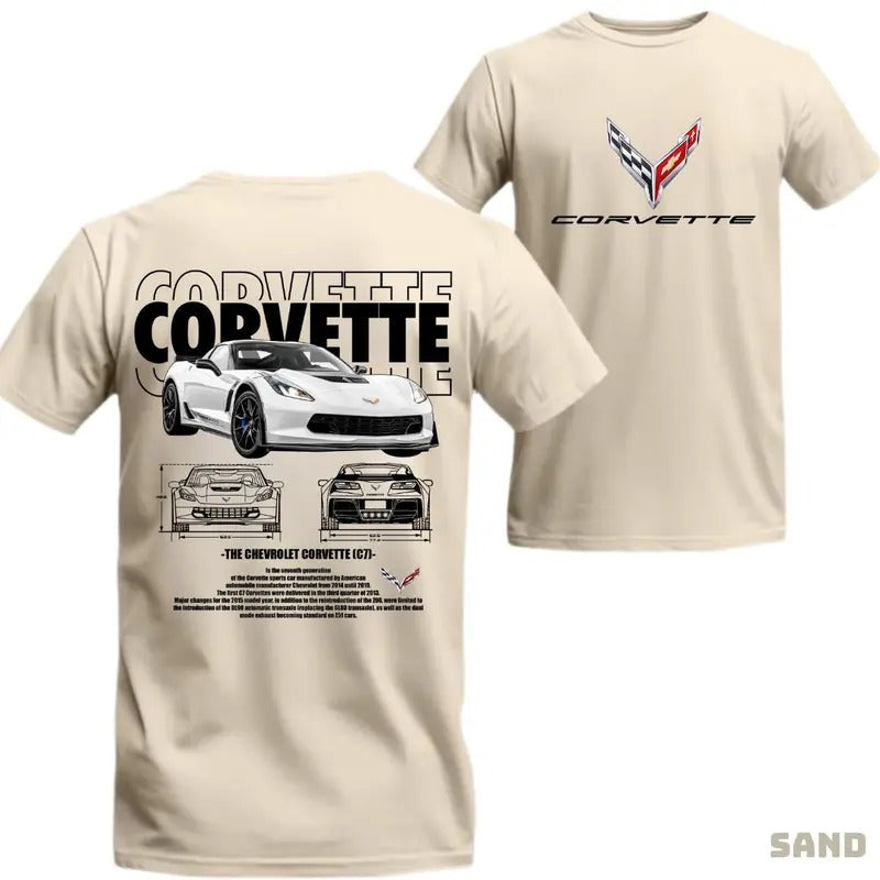 [Sale Up To 60%] The Chevrolet Corvette C7t-shirt Hoodie Sweatshirt Sports Car Lover Shirt Tropical Casual Bestie Man...