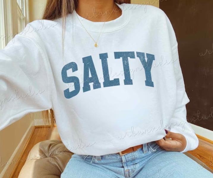 Salty Mama Beach Vacation Sweatshirt, Sea Coastal Shirt, Summer tshirt, Vacation Outfit Hoodie | GrindPrints.com