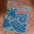 Salty Soul Beach, Cute Graphic Tee Loose fit Top Womenswear Hoodie, Sweatshirt | GrindPrints.com