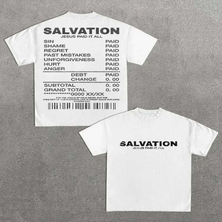 Salvation Jesus Paid It All Art Graphic Cotton T-Shirt Hoodie, Sweatshirt | GrindPrints.com