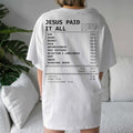 Salvation Jesus Paid It All Shirt Christian Receipt Shirt Trendy Christian Tshirt Faith Based T Shirt Scripture Shirt...