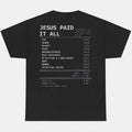 Salvation Jesus Paid It All Shirt, Christian Receipt Crewneck Short Sleeve, Jesus Merch Faith Based Shirt, Religious...