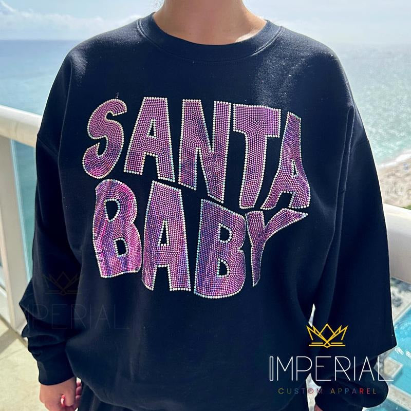 Santa Baby BLING Sweater,  Santa Baby Sweater, Christmas Bling Sweater, Xmas Bling Sweater Casual T-Shirts, Hoodie,...