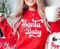 Santa Baby Christmas Pregnancy Announcement Sweatshirt, XMas Maternity Sweater, Holiday Gender Reveal Outfit Winter Baby...