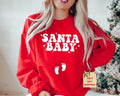 Santa Baby Sweatshirt, Christmas Maternity, Christmas Pregnancy Announcement Hoodie, Pregnancy Announcement Sweatshirt,...