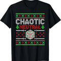 Santa Chaotic Neutral Christmas D20 Ugly Tabletop Sweater T-Shirt Hoodie, Sweatshirt | GrindPrints.com