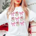 Santa Claus Bow Collage Graphic Tee -  Merry Christmas - Christmas Gifts