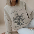 Santa Claus World Tour Rocking Around Tree Western Cowboy Crew Neck T-Shirts, Hoodie, Sweatshirt
