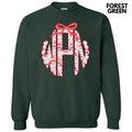 Santa Face Monogram Sweatshirt 'NLB' T-Shirts, Hoodie | GrindPrints.com