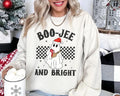 Santa Ghost Boo Jee Bright Cute Ghost Spooky Funny Xmas Shirt Retro Ghost T-Shirts, Hoodie, Sweatshirt