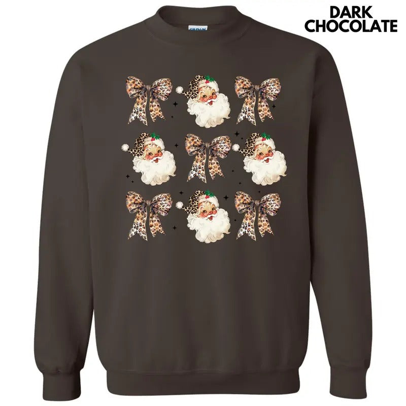 Santa Leopard Coquette Collage Sweatshirt 'NLB' T-Shirts, Hoodie | GrindPrints.com