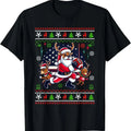 Santa Reindeer Play American Football Ugly Christmas Sweater T-Shirt Hoodie, Sweatshirt | GrindPrints.com