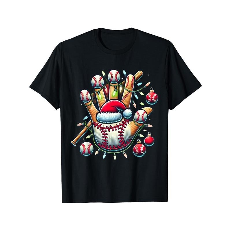 Santa Sports Design For Men Christmas Baseball Player T-Shirt made in usastyle{n002}2 Hoodie, Sweatshirt | GrindPrints.com