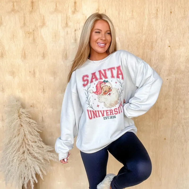 Santa University Graphic Top T-Shirts, Hoodie, Sweatshirt | GrindPrints.com