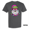 Santa With Sunnies FAKE Sequins Comfort Colors T-Shirt Hoodie, Sweatshirt | GrindPrints.com