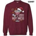 Santa's Favorite Hot Mess Sweatshirt 'NLB' T-Shirts, Hoodie | GrindPrints.com
