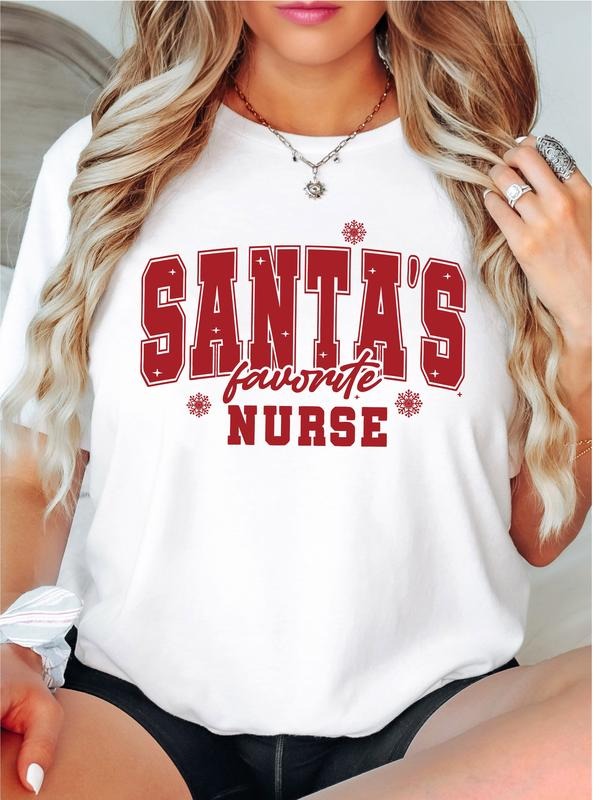 Santa's Future Nurse T-Shirt, Christmas Future Nurse Shirt, Christmas New Nurse Tee, Christmas Nurse Gifts Tee, Nursing...
