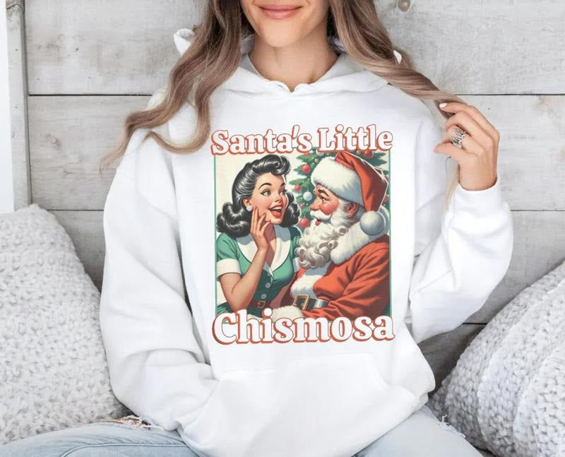 Santa'S Little Chismosa Chismosa Social Club Shirt Funny Chisme Latina Hispanic Xmas Mexican Fiesta T-Shirts, Hoodie, Sweatshirt