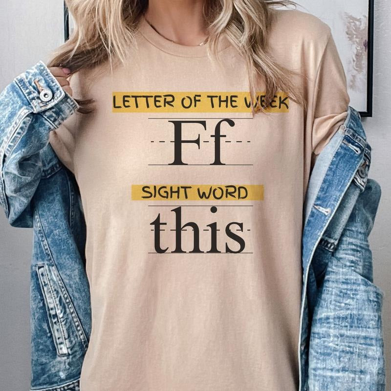 Sarcastic Letter of the Week Tshirt F-This Funny Tshirt Letter of the week is F Sarcastic Tee Womens Snarky Top Graphic...