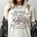 Sarcastic Tee Stressed Tshirt  Stressed about Stress T-shirt Anxiety Tee Funny Anxiety Top Womens Hilarious Tee Crewneck...