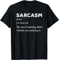Sarcastic Work Shirts, Sarcastic Dictionary Definition of Sarcasm Funny T-Shirt Menswear Top Hoodie, Sweatshirt