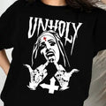 Satanic Nun Tattoos Unholy T-Shirt, Unholy Nun TShirt, Satan Bad Nun, Baphomet Shirt, Satan Bad Nun Inverted Cross Shirt,...