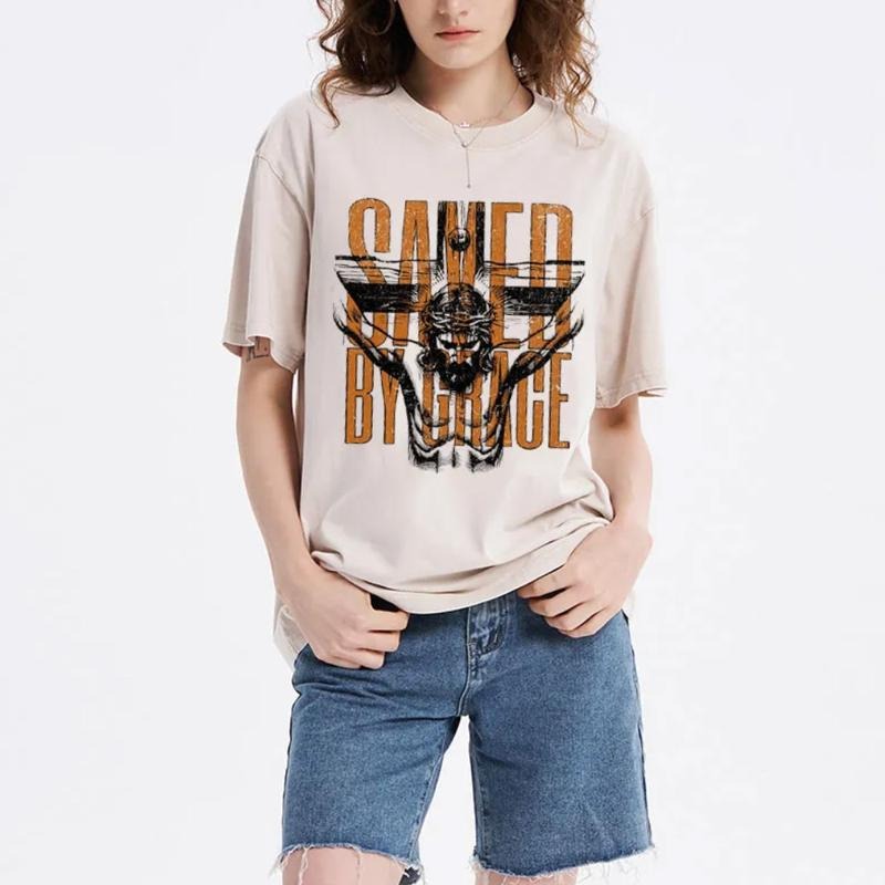 Save By Grace T-Shirt Casual Style Crew Neck Short Sleeve T-Shirt Tops Trendy for Unisex Hoodie, Sweatshirt | GrindPrints.com