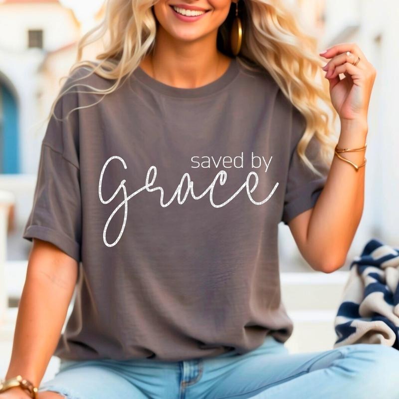 Saved By Grace DTF Transfers - THIS IS NOT A SHIRT Hoodie, Sweatshirt | GrindPrints.com