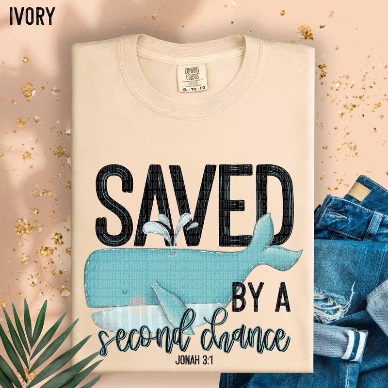 Saved by a Second Chance DTF Transfers - THIS IS NOT A SHIRT Hoodie, Sweatshirt | GrindPrints.com